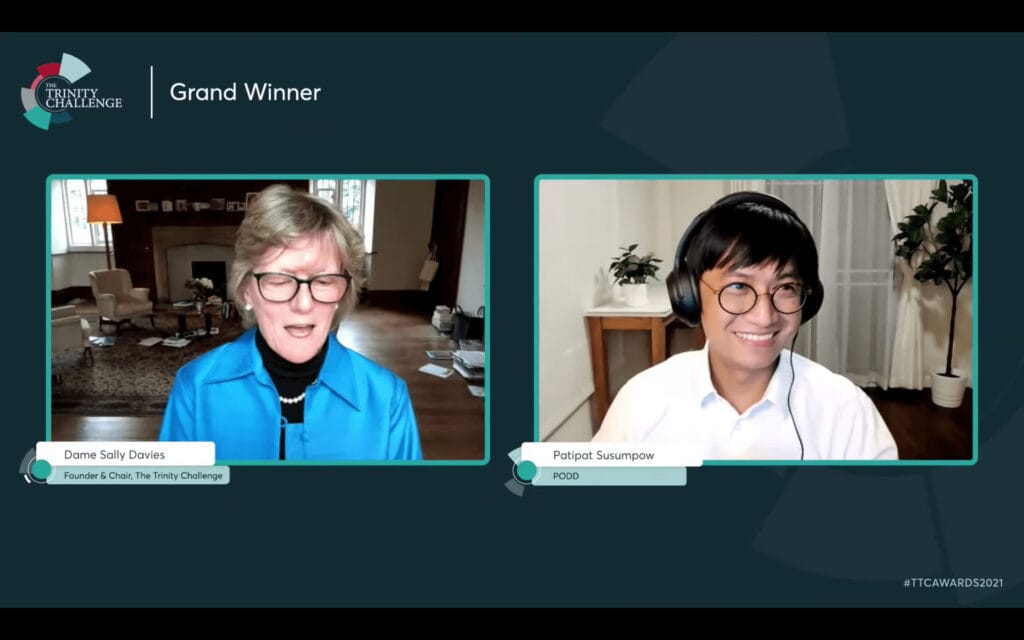 Patipat Susumpow joins The Trinity Challenge Grand Winner announcement